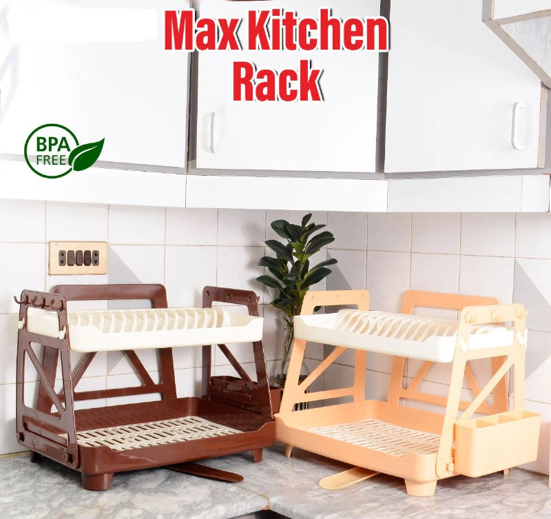 Maxware Household Max Kitchen Rack – Dish Drainer & Plate Organizer