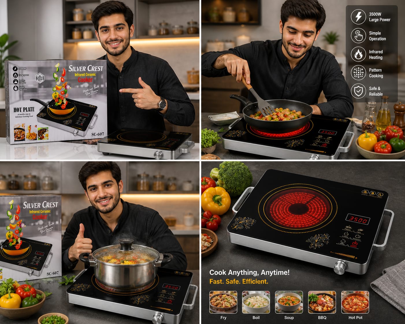 Silver Crest Infrared Cooker 3500W