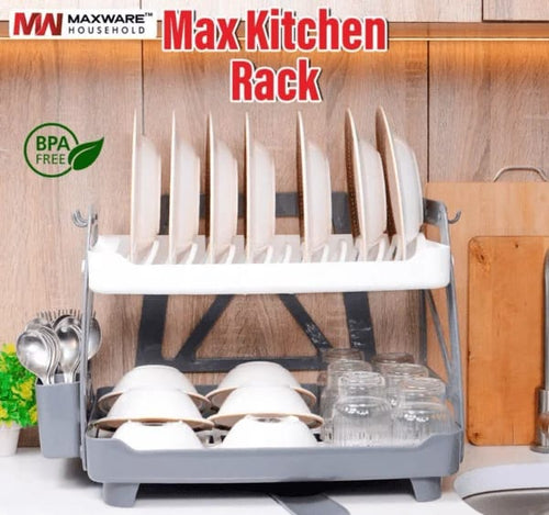 Maxware Household Max Kitchen Rack – Dish Drainer &amp; Plate Organizer