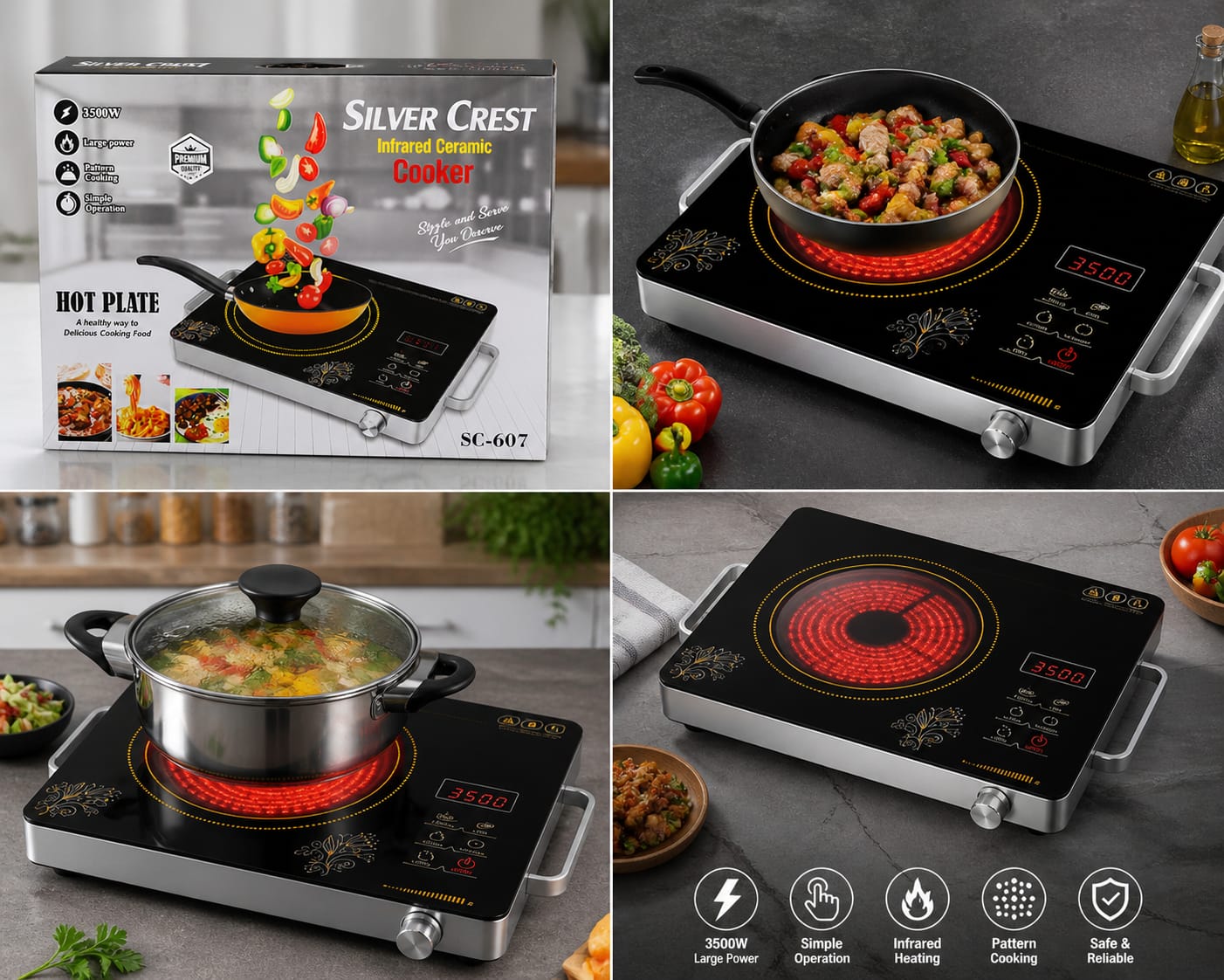 Silver Crest Infrared Cooker 3500W