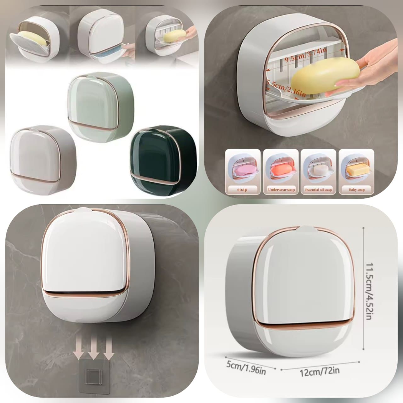 Self-Adhesive Wall-Mounted Luxury Soap Dish