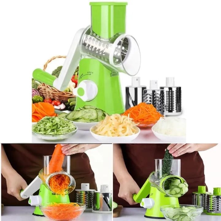 3 in 1 Vegetable Cutter – Multifunctional Rotary Slicer