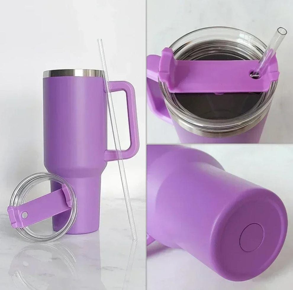 Tumbler with Handle &amp; Straw – 1200ml 🥤✨