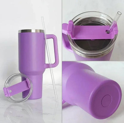 Tumbler with Handle &amp; Straw – 1200ml 🥤✨