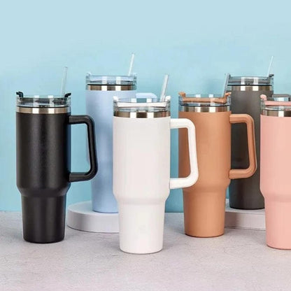 Tumbler with Handle &amp; Straw – 1200ml 🥤✨
