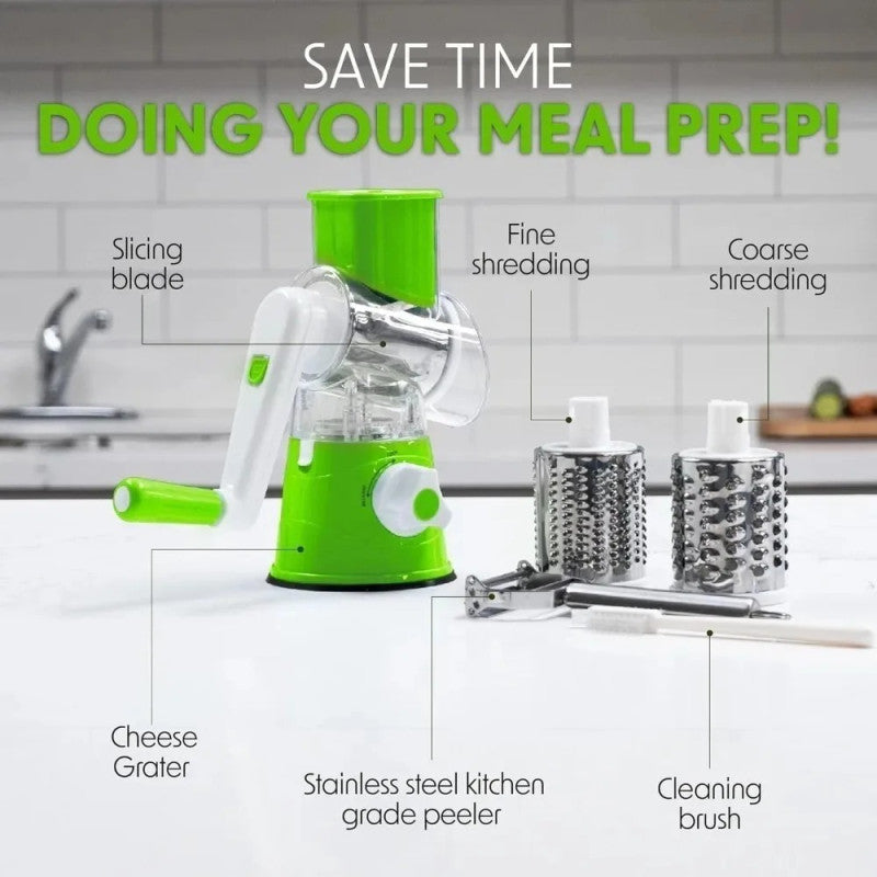 3 in 1 Vegetable Cutter – Multifunctional Rotary Slicer