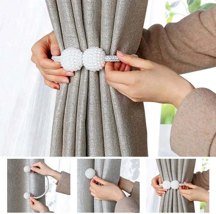 Pearl Magnetic Curtain Clip – Curtain Holders Tieback Buckle Clips Hanging Ball