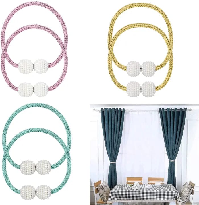Pearl Magnetic Curtain Clip – Curtain Holders Tieback Buckle Clips Hanging Ball