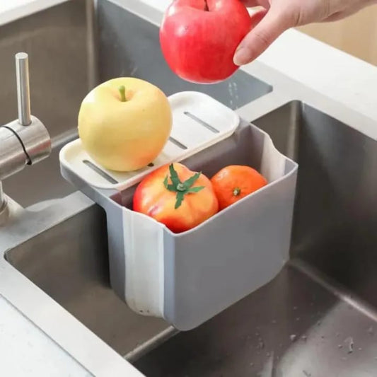 Sink Drain Strainer Basket – Foldable Hanging Kitchen Food Waste Filter