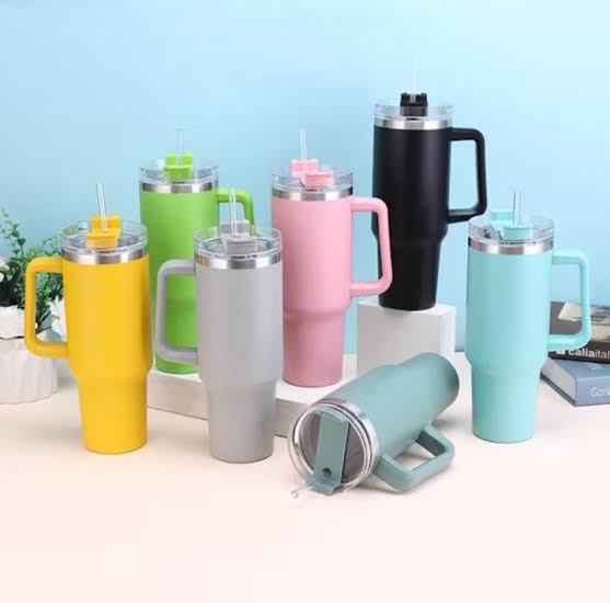 Tumbler with Handle &amp; Straw – 1200ml 🥤✨