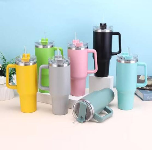 Tumbler with Handle &amp; Straw – 1200ml 🥤✨