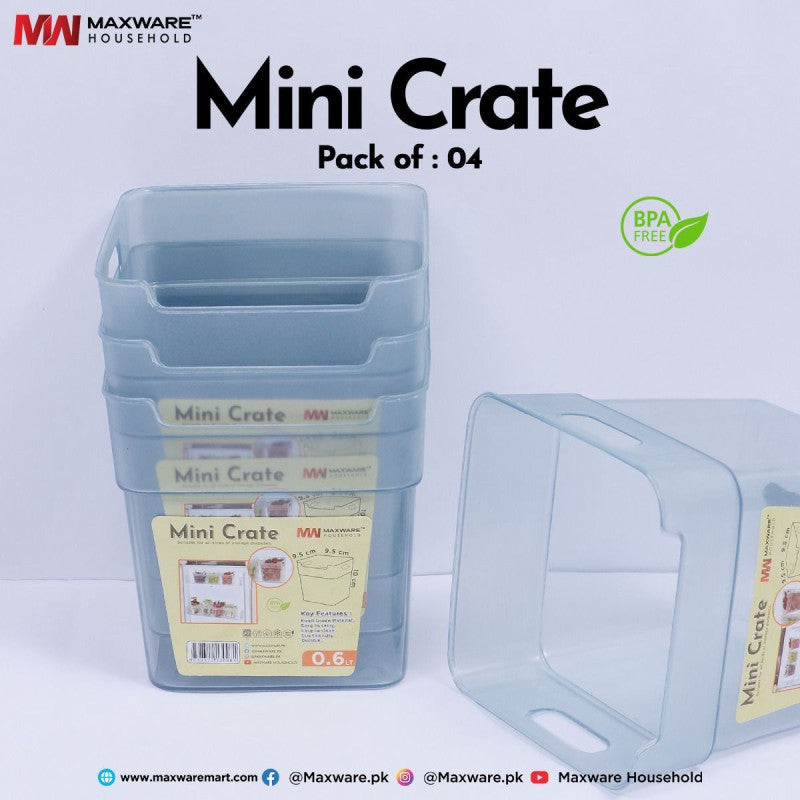 Maxware Household New Arrival Mini Crate – Pack of 4