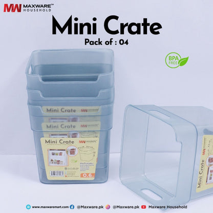 Maxware Household New Arrival Mini Crate – Pack of 4