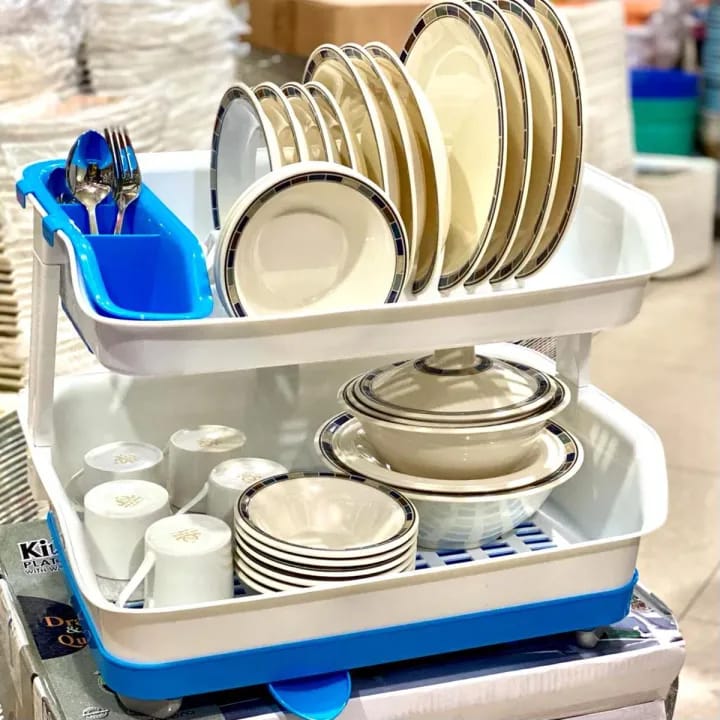 Kitchen Master Plastic Plate Rack With Tray