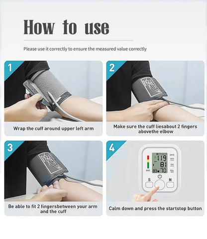 Blood Pressure Monitor (Upper Arm) – Automatic Digital BP Apparatus