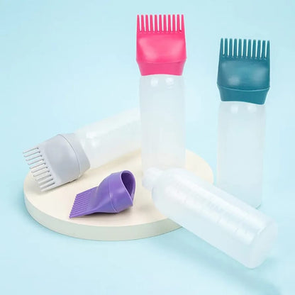 Dyeing Plastic Bottle Oil Comb Hair Tool