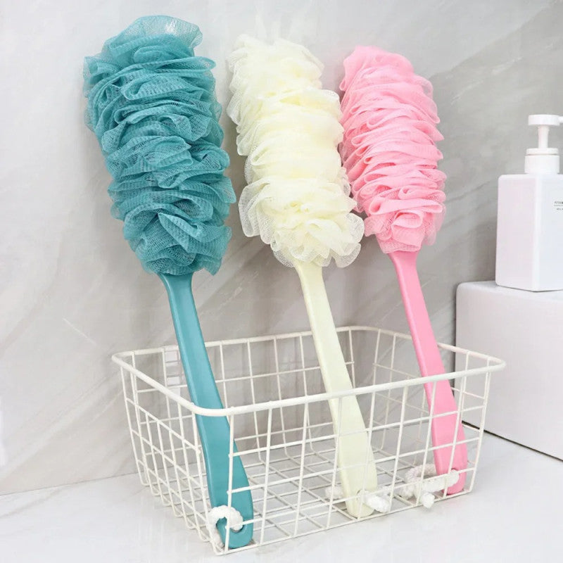 Bath Loofah &amp; Brush with Long Handle