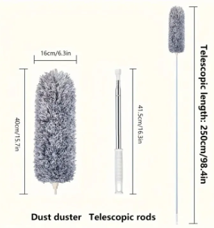 Flexible Grey Mop with Long Rod