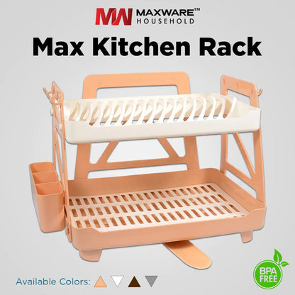 Maxware Household Max Kitchen Rack – Dish Drainer &amp; Plate Organizer