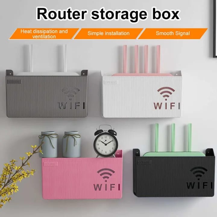 Router Storage Box – Wireless WiFi Wall Hanging Organizer