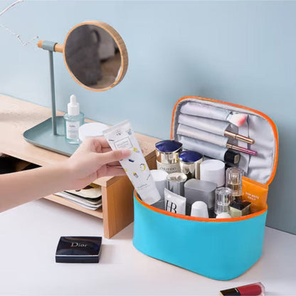 Leather Cosmetic Handbag – Large Capacity Makeup Organizer