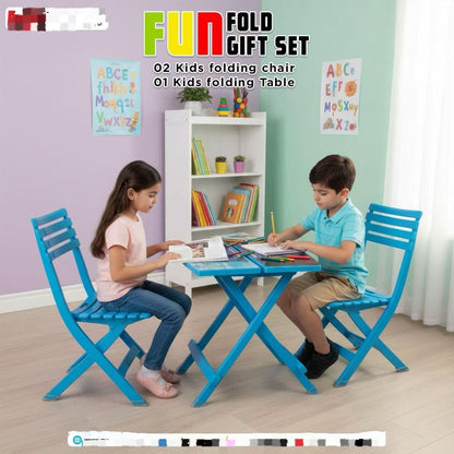 Fun Fold Gift Set Study Table – Kids Foldable Desk &amp; Chair Set
