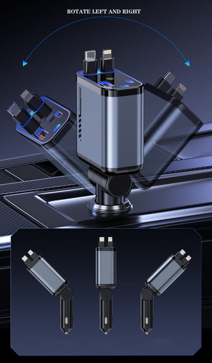 Retractable Car Charger with Starlight