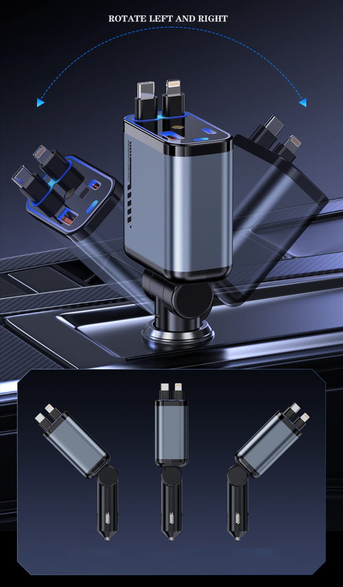 Retractable Car Charger with Starlight