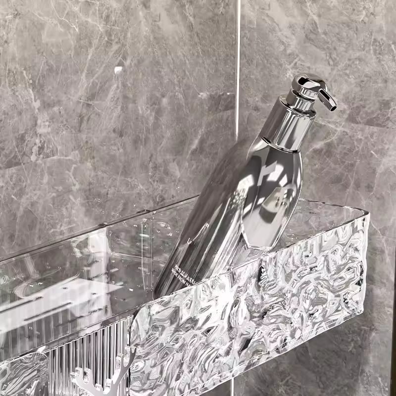 Bathroom Shelf Drain Rack – Wall Mount Corner Storage Organizer