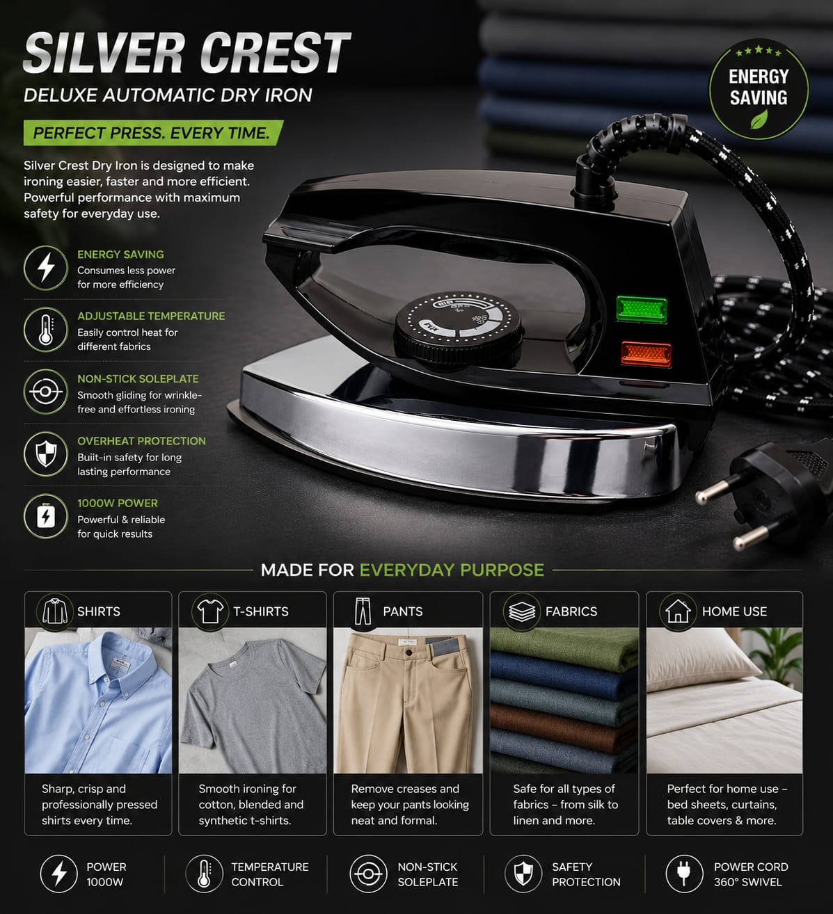 Silver Crest Deluxe Automatic Dry Iron