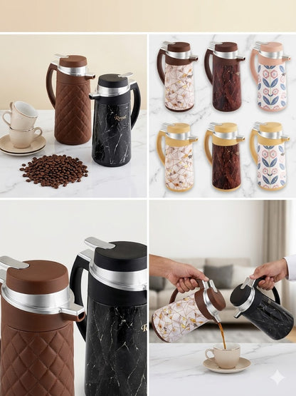 Royal Easy Lock Thermos Gold Line – Tea Flask 1 Liter