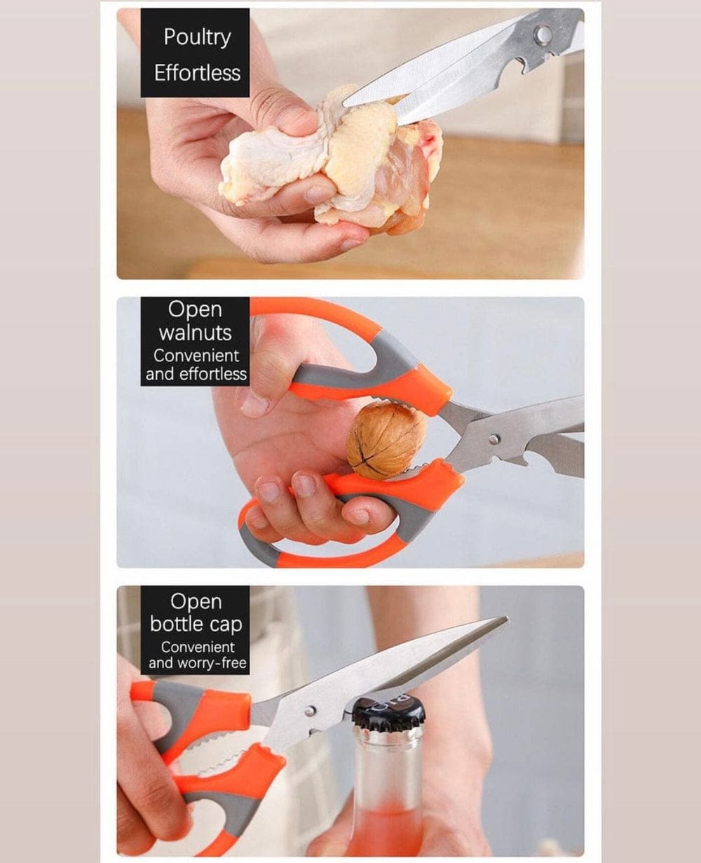 Stainless Steel Meat &amp; Vegetable Cutting Scissors