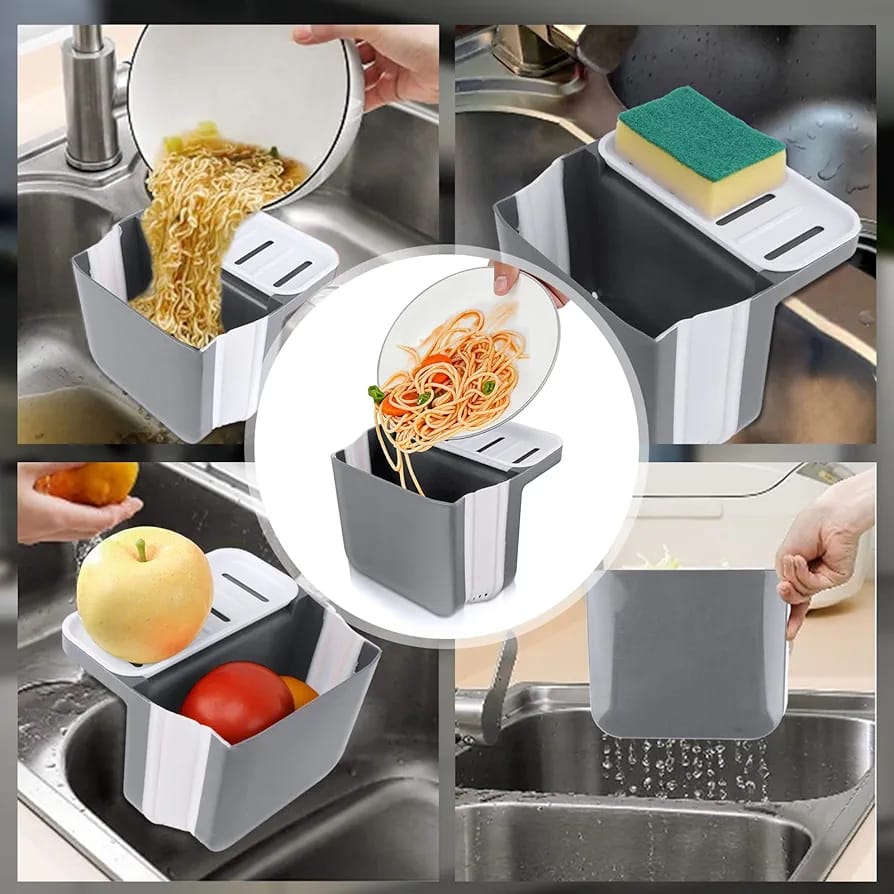 Sink Drain Strainer Basket – Foldable Hanging Kitchen Food Waste Filter