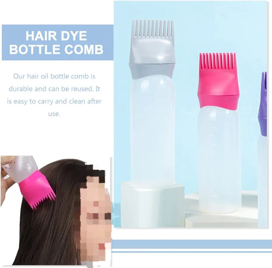 Dyeing Plastic Bottle Oil Comb Hair Tool
