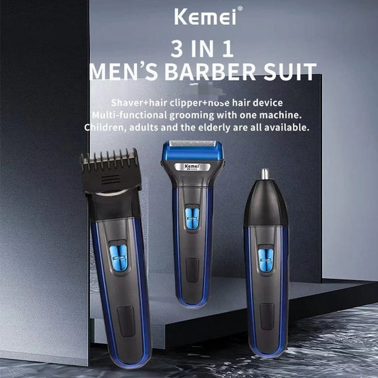 Kemei 3 in 1 Rechargeable Shaving Machine