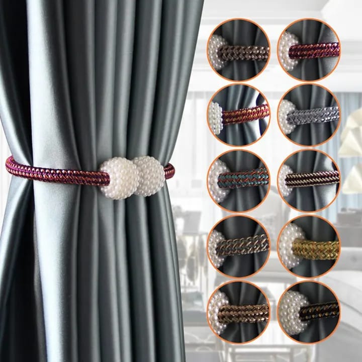Pearl Magnetic Curtain Clip – Curtain Holders Tieback Buckle Clips Hanging Ball